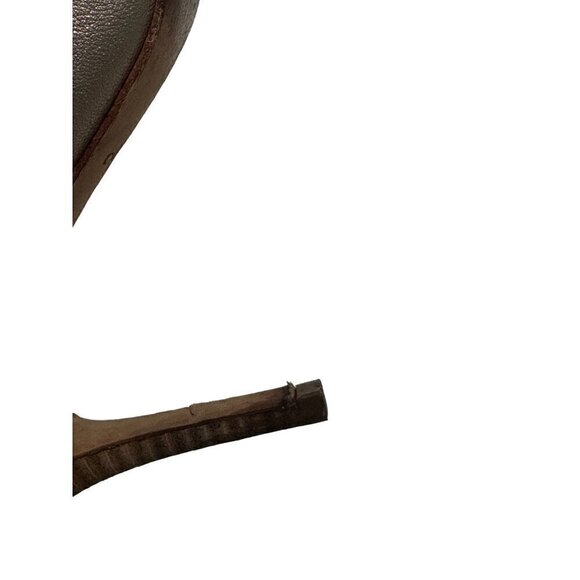 Coach Metallic Gold Round Toe Work Leather Pumps Formal Heels Size 7.5 - Picture 14 of 14